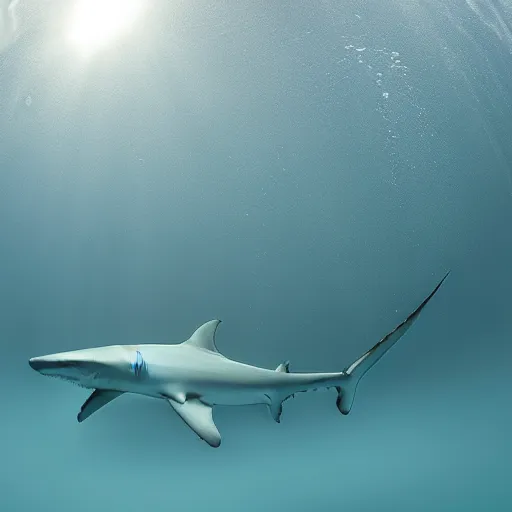 Prompt: a very long shark, award winning underwater photography by Thomas P. Peschak