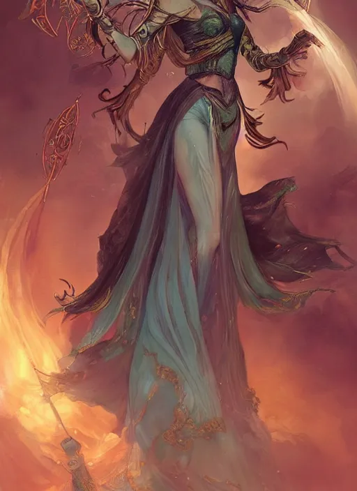 Image similar to tarot!!, fairy queen, fantasy medieval, no noise, elegant, concept art, sharp focus, beautiful face!!, digital art, smooth defined outlines!!, by Brom, Guangjian Huang, trending on Artstation, Tom Bagshaw, Sargent