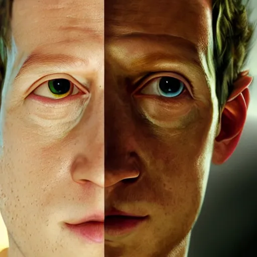 Image similar to hyperrealism photography portrait of highly detailed snake mark zuckerberg by caravaggio, denis villeneuve, alejandro jodorowsky and ridley scott. josan gonzalez, winkelmann, greg rutkowski, araki nobuyoshi