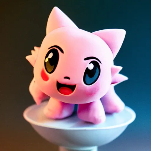 Image similar to jigglypuff as a funko pop doll, cinematic shot, dramatic lighting, ultra detailed