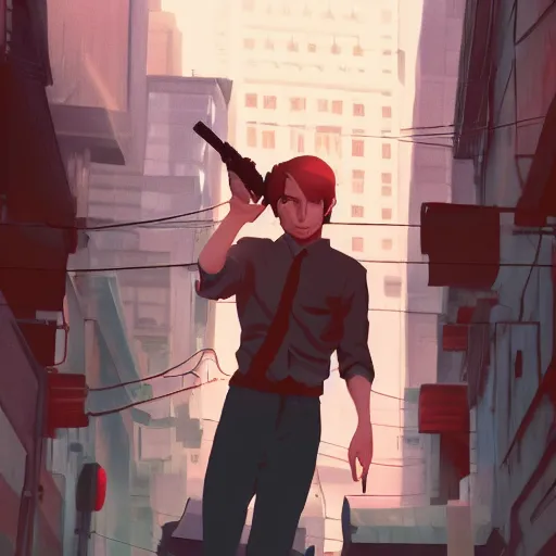 Prompt: Roman Polanski as Jake Gittes from China Town, ambient lighting, 4k, anime key visual, lois van baarle, ilya kuvshinov, rossdraws, artstation