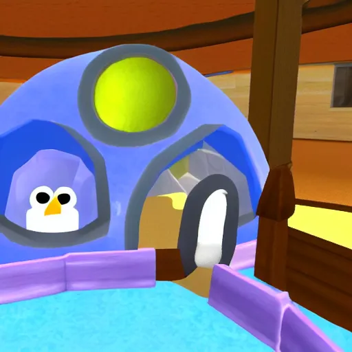 Prompt: club Penguin igloo