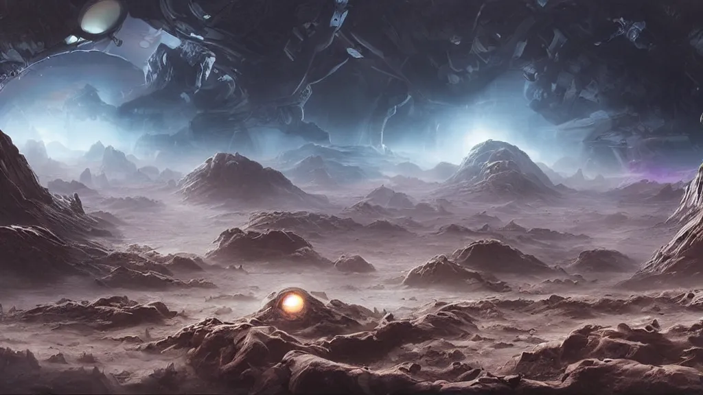 Image similar to alien planet in upheaval by arthur haas, cinematic matte painting