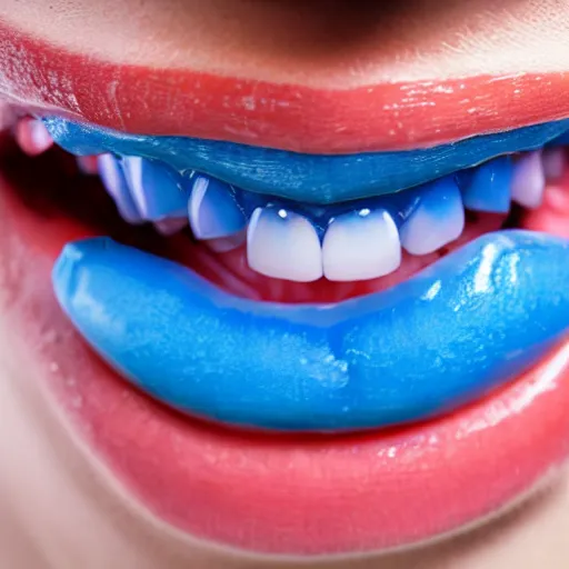 Image similar to exploding blue teeth