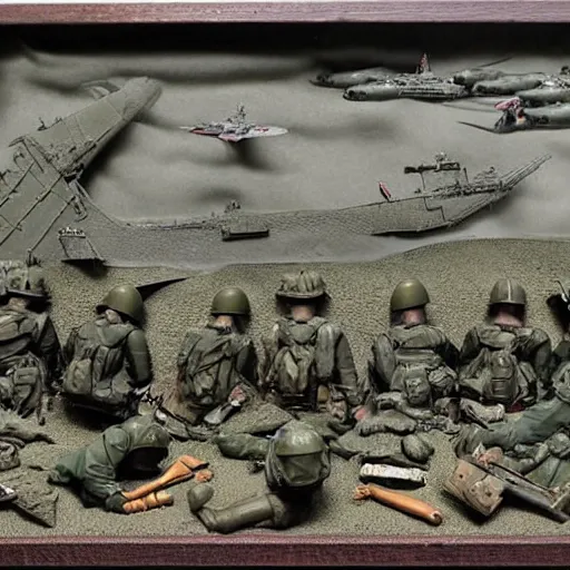 Image similar to a diorama of the D-Day