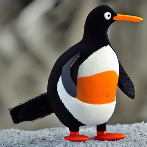 Prompt: linux tux but an orange pellican instead of the pinguin