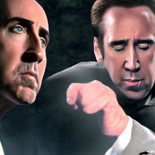 Image similar to nicholas cage playing nicholas cage in a nicholas cage film