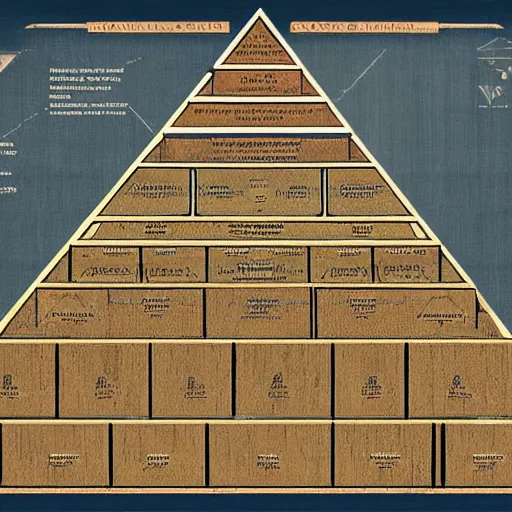 Image similar to blueprint of pyramid