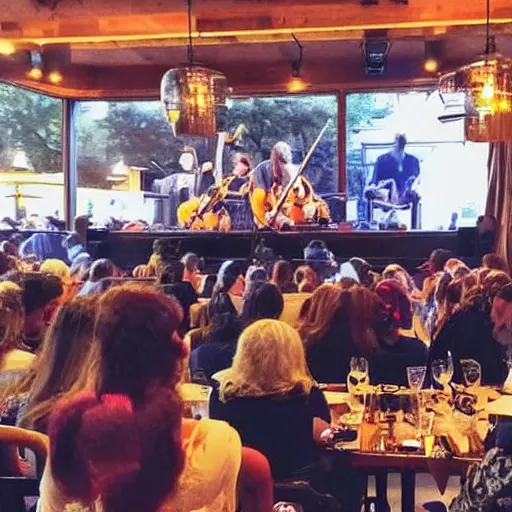 Prompt: a social media post for a live music event for a violinist in a restaurant