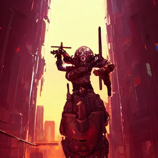 Image similar to cyberpunk viking helmet mask warrior goddess robot ninja fantasy, art gta 5 cover, official fanart behance hd artstation by jesper ejsing, by rhads, makoto shinkai and lois van baarle, ilya kuvshinov, ossdraws