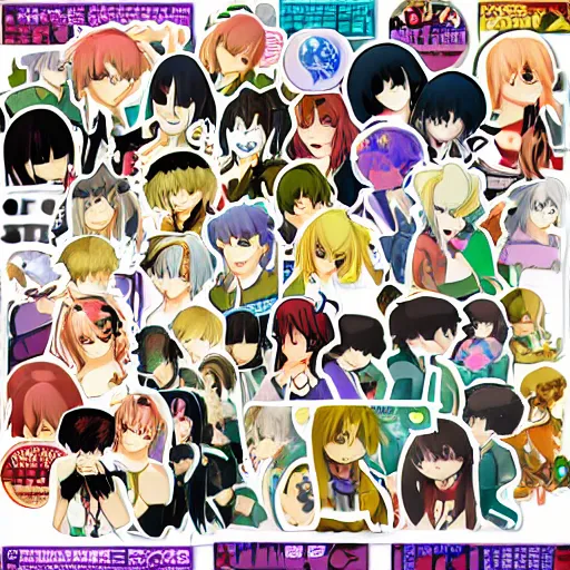 Prompt: stickers png of anime giving like, digital Art