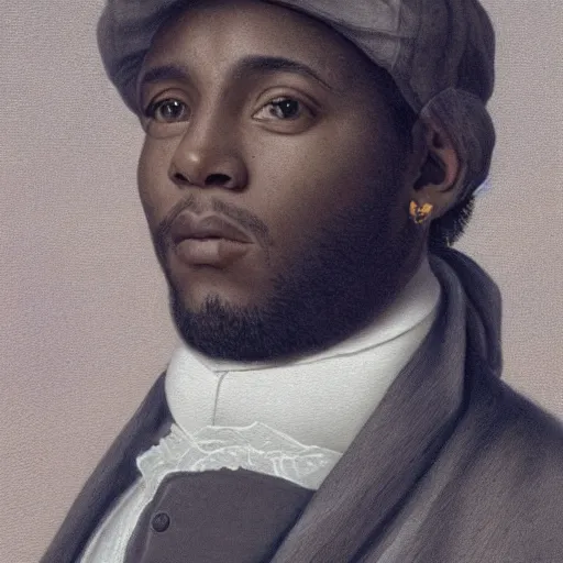 Image similar to a detailed portrait of a rapper in the 1 8 0 0