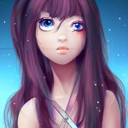 Image similar to portrait of a cute beautiful girl holding a balisong, anime digital art,