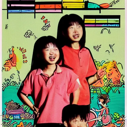 Prompt: a 1 9 9 0 s singaporean poster