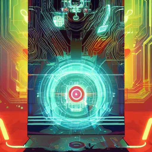 Image similar to medium shot of a mysterious letter digital illustration android netrunner by dan mumford