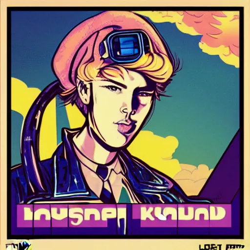Lofi vaporwave retro futurism album artwork stable diffusion openart