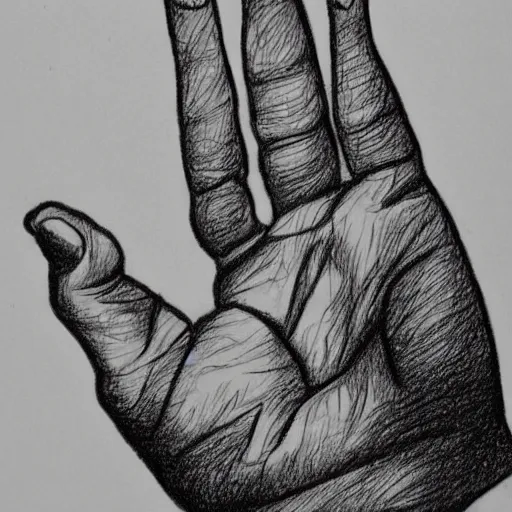 Image similar to a schizophrenic drawing depicting the hand of god, artistic abstarct