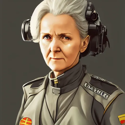 Prompt: portrait of marie curie as a fighter pilot, anime fantasy illustration by tomoyuki yamasaki, kyoto studio, madhouse, ufotable, square enix, cinematic lighting, trending on artstation