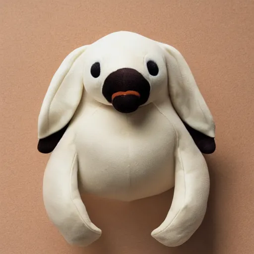 Image similar to a walrus plush. beautifully made, detailed, cute, soft. high quality, studio lighting, product image