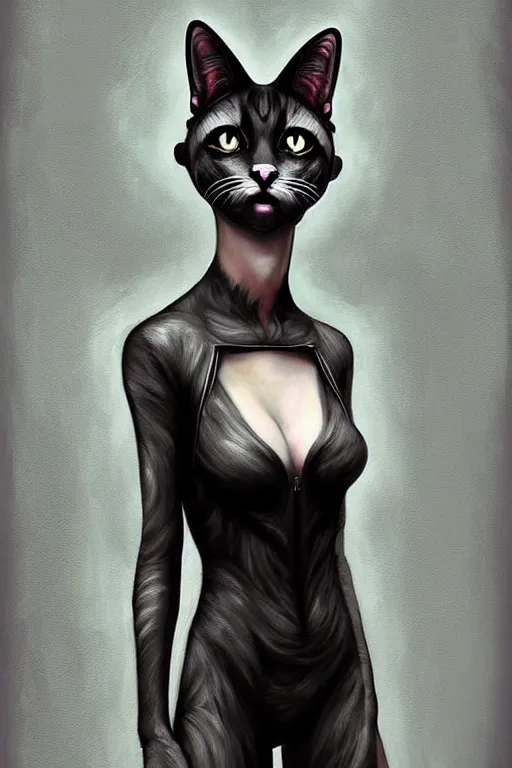 Prompt: epic professional digital art of female human - cat hybrid fursona wearing air force jumpsuit, humanoid car head, cat ears, painting, by leesha hannigan, iris van herpen, artstation, cgsociety, wlop, epic, much wow, much detail, gorgeous, detailed, cinematic, masterpiece