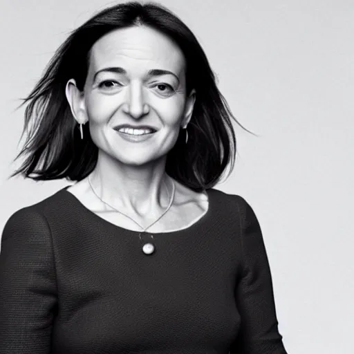 Prompt: sheryl sandberg with pearl earring