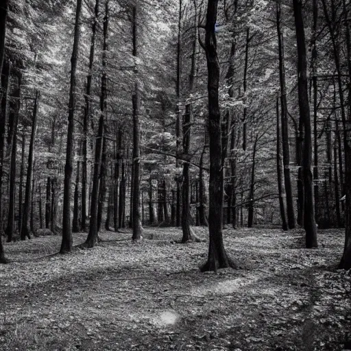 Image similar to light greyscale photograph of a forest