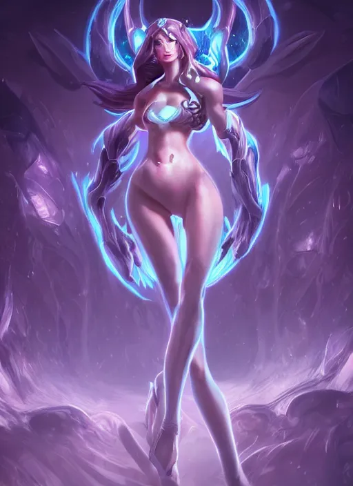 Image similar to lissandra, from league of legends, au naturel, hyper detailed, digital art, trending in artstation, cinematic lighting, studio quality, smooth render, dark fluorescent neon, unreal engine 5 rendered, octane rendered, art style by klimt and nixeu and ian sprigger and wlop and krenz cushart