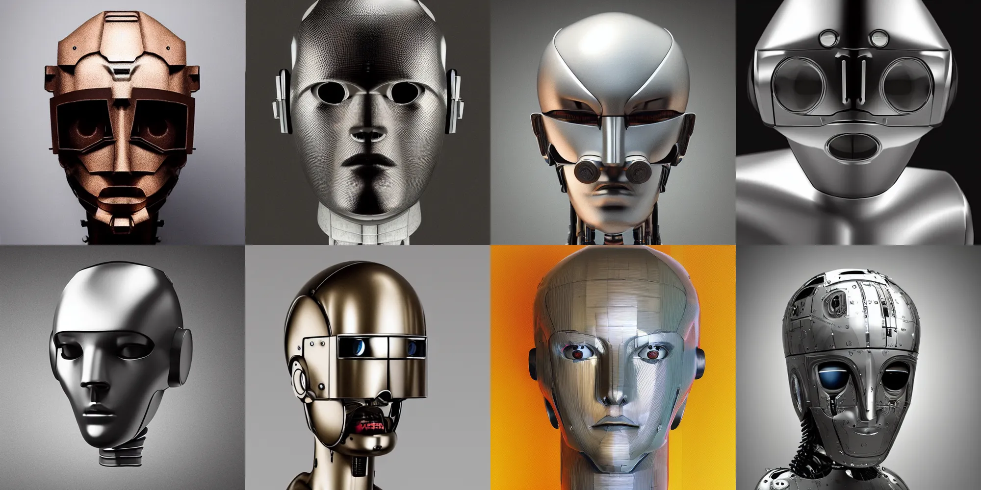 Prompt: robot head, vitaly bulgarov fausto de martini