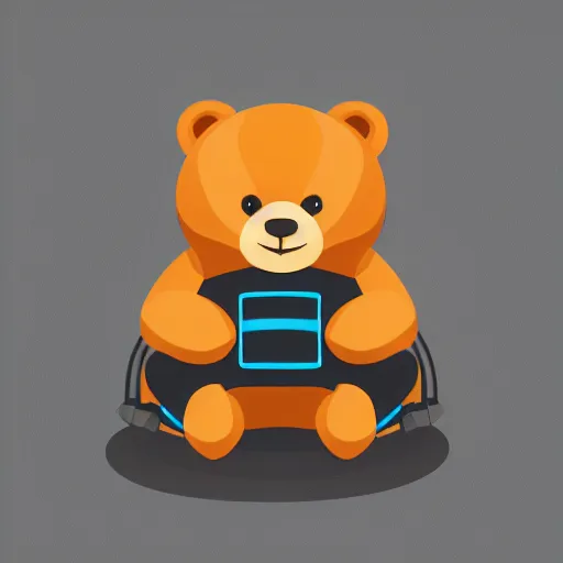 Prompt: podcast vector logo of cute cuddly bear listening to music, podcast, microphone, melodic, dreamy, isometric, adorable, octane render, golden ratio, 4k UHD, iconic design