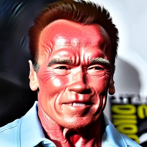 Image similar to arnold schwarzenegger as anime character, kyoto animation, magical