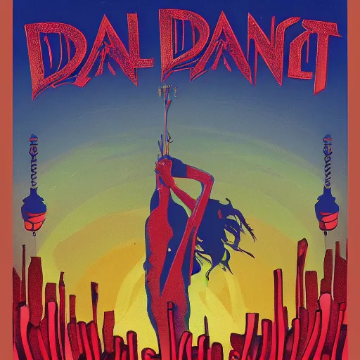 Image similar to concert poster for a dmb show on new years eve 2 0 2 2, style of daniel danger