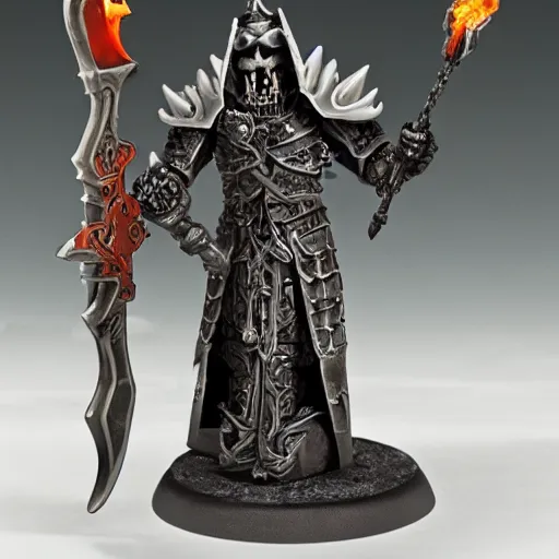 Prompt: the lich king, claymotion