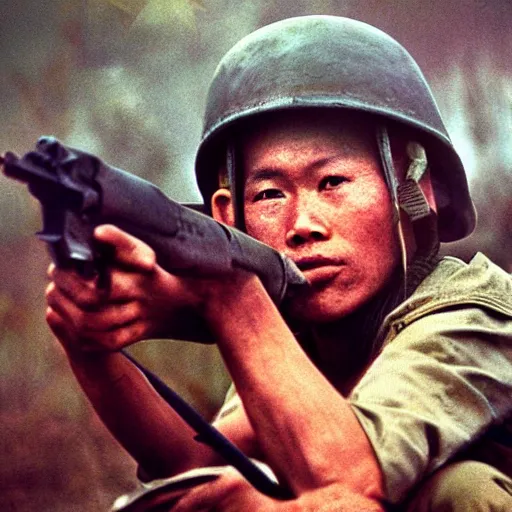 Image similar to vietnam war realistic photography