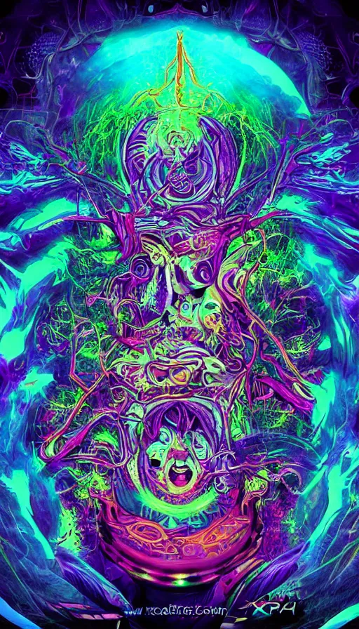 Prompt: psytrance artwork, by khara inc