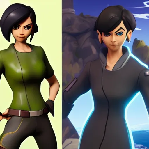 Image similar to toph beifong in fortnite, blind eyes, character render, full body shot, highly detailed, in game render