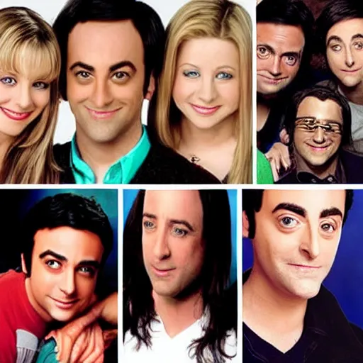 Prompt: actors from the big bang theory to the friends