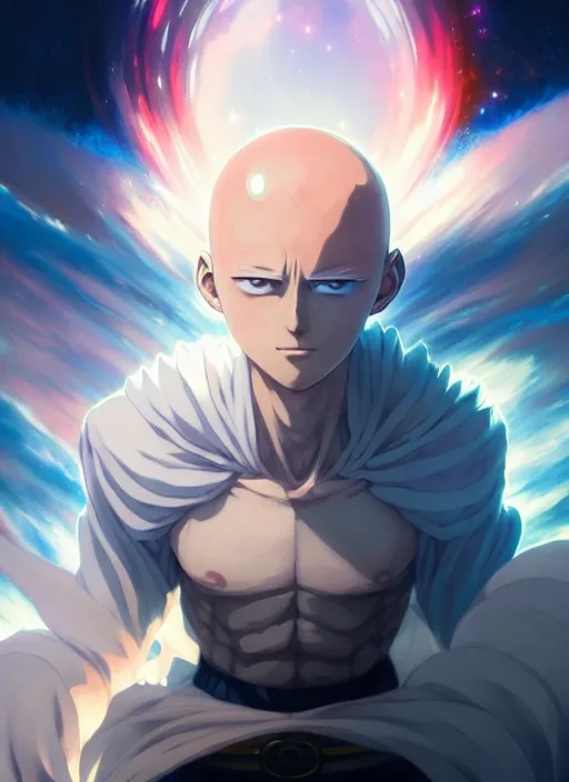 saitama, anime, colors, holy, full body, manga, 8 k