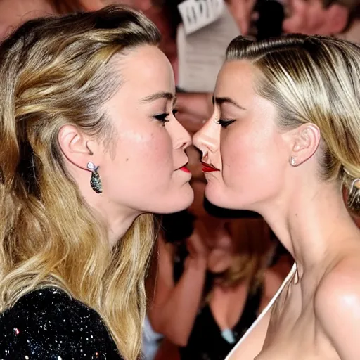 Image similar to brie larson and amber heard kissing