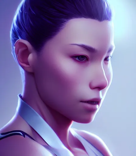 Prompt: beautiful portrait of a gorgeous personal trainer who looks like Marin Kitagawa , character design by charlie bowater, ross tran, artgerm, and makoto shinkai, detailed, soft lighting, rendered in octane