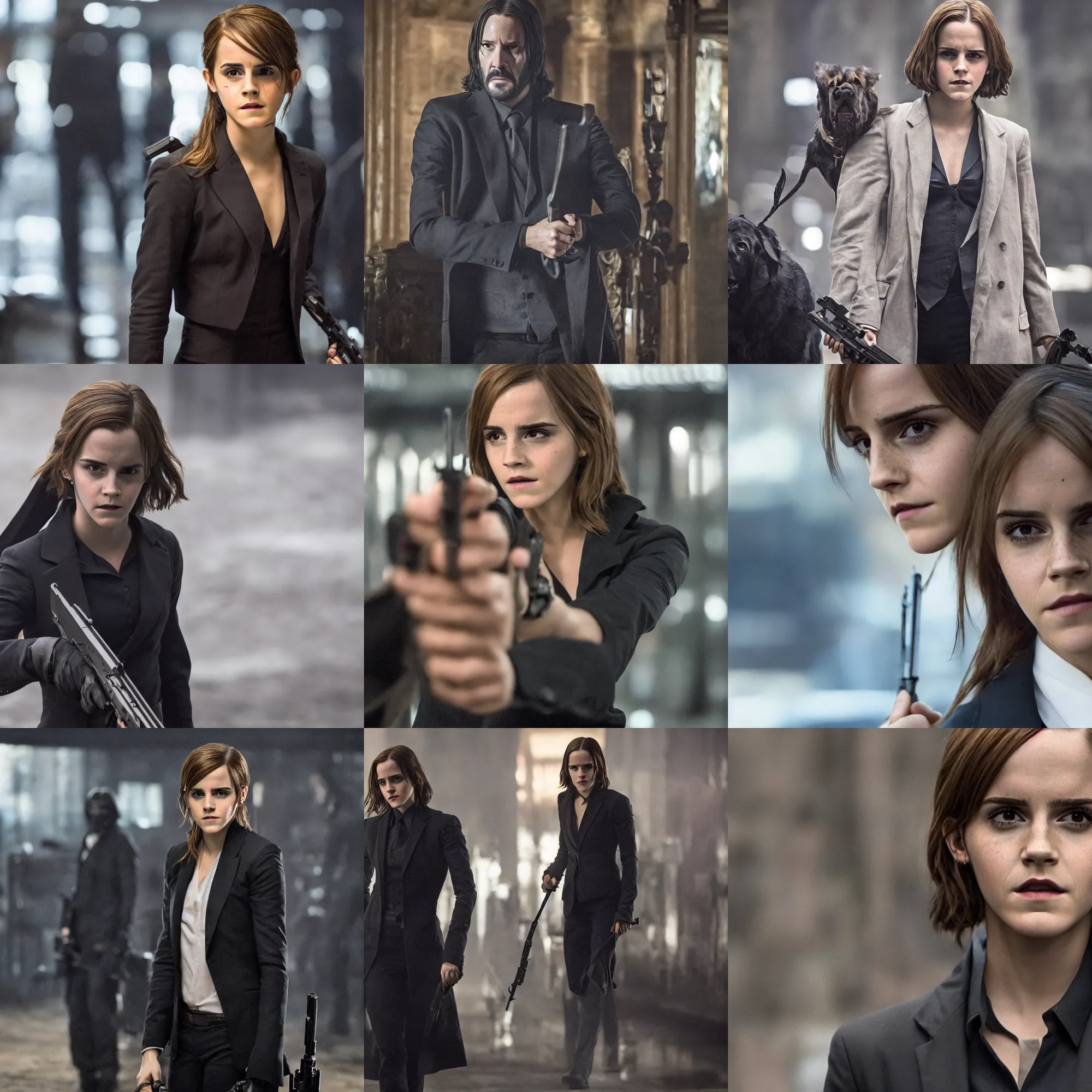 Prompt: emma watson as john wick