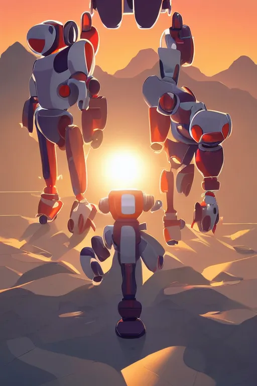 Image similar to metabots medabots medarotto medarot robot minimalist comics, behance hd by jesper ejsing, by rhads, makoto shinkai and lois van baarle, ilya kuvshinov, rossdraws global illumination ray tracing hdr radiating a glowing aura