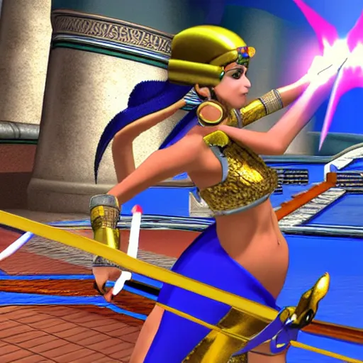 Image similar to Cleopatra in Super Smash Bros Melee, gameplay screenshot