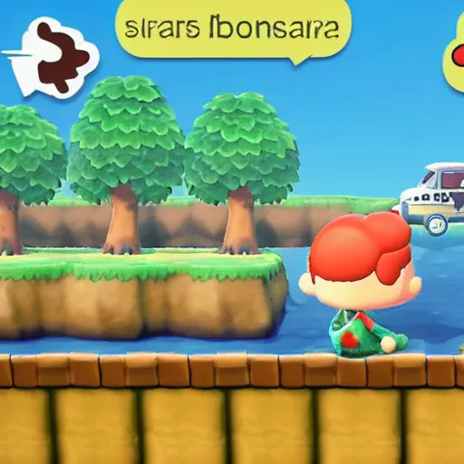 Image similar to screenshot of carpet bombing in animal crossing