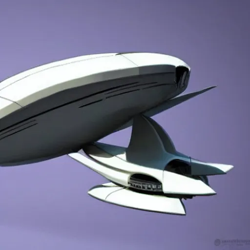 Image similar to Tuna shaped spaceship, elegant, futuristic