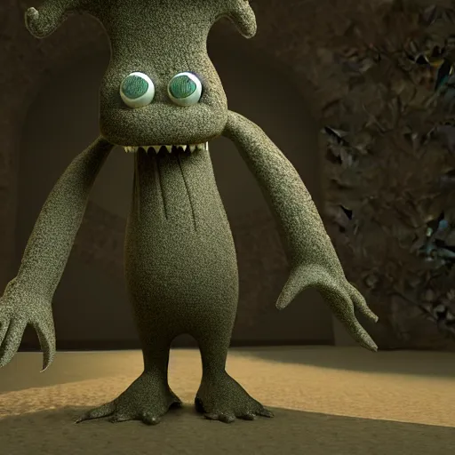 Image similar to dendritic monster, t - pose, vray