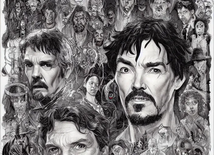 Image similar to a highly detailed horror portrait of stephen strange, james gurney, james jean