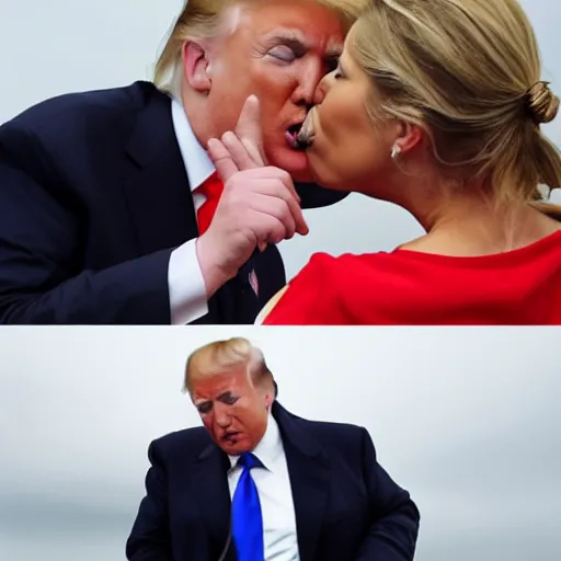 Image similar to putin kissing donald trump