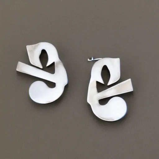 Image similar to segmented 2d earrings, magical symbols