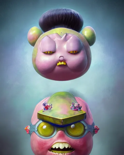 Prompt: an epic comic book style full body portrait painting of sakuyamon bubble head, elegant, character design by Mark Ryden and Pixar and Hayao Miyazaki, unreal 5, DAZ, hyperrealistic, octane render, cosplay, RPG portrait, dynamic lighting, intricate detail, summer vibrancy, cinematic