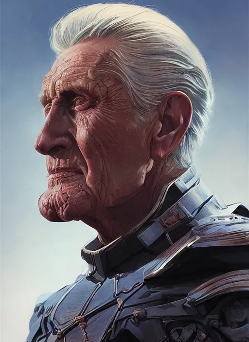 Image similar to frontal Portrait of Kirk Douglas film star, marvel comics, dark, intricate, highly detailed, smooth, artstation, digital illustration by Ruan Jia and Mandy Jurgens and Artgerm and Wayne Barlowe and Greg Rutkowski and Frank Frazetta